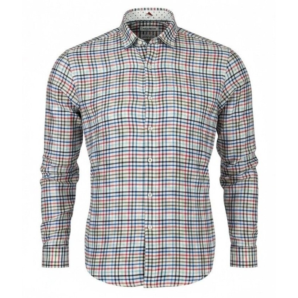 Tommy Bahama Men’s XL Multicolor Plaid Linen Blend Long Sleeve Button Up Shirt